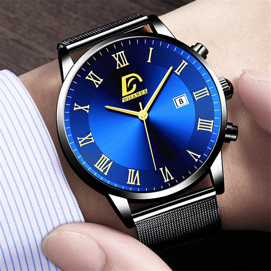 Luxury Fashion Mens Minimalist Watches Luxury Quartz Watch Men Business Casual Clock reloj hombre