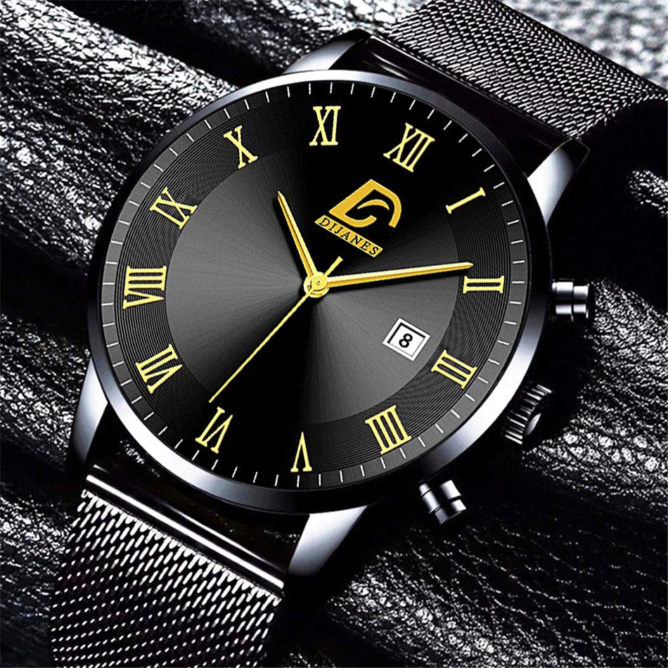 Luxury Fashion Mens Minimalist Watches Luxury Quartz Watch Men Business Casual Clock reloj hombre