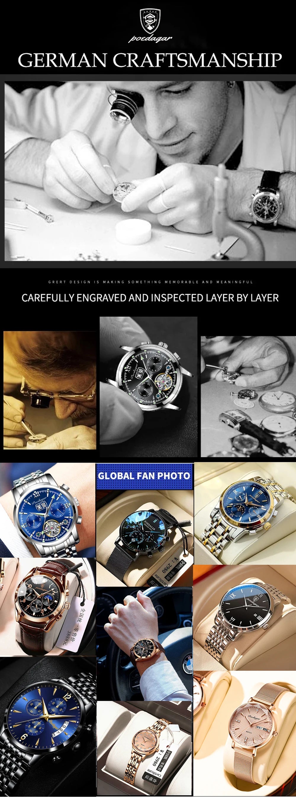 Poedagar Ultra Thin Mesh Belt Mens Watches Sports Chronograph Waterproof Luminous Watch for Men Top Luxury Quartz Wristwatch