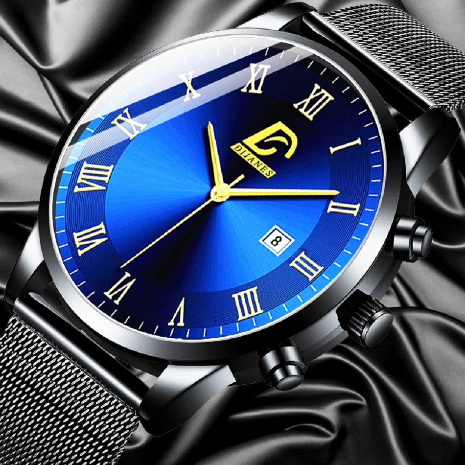 Luxury Fashion Mens Minimalist Watches Luxury Quartz Watch Men Business Casual Clock reloj hombre