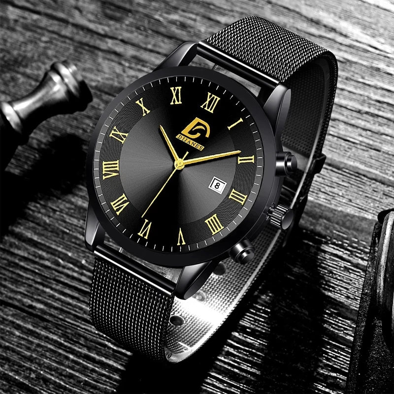 Luxury Fashion Mens Minimalist Watches Luxury Quartz Watch Men Business Casual Clock reloj hombre