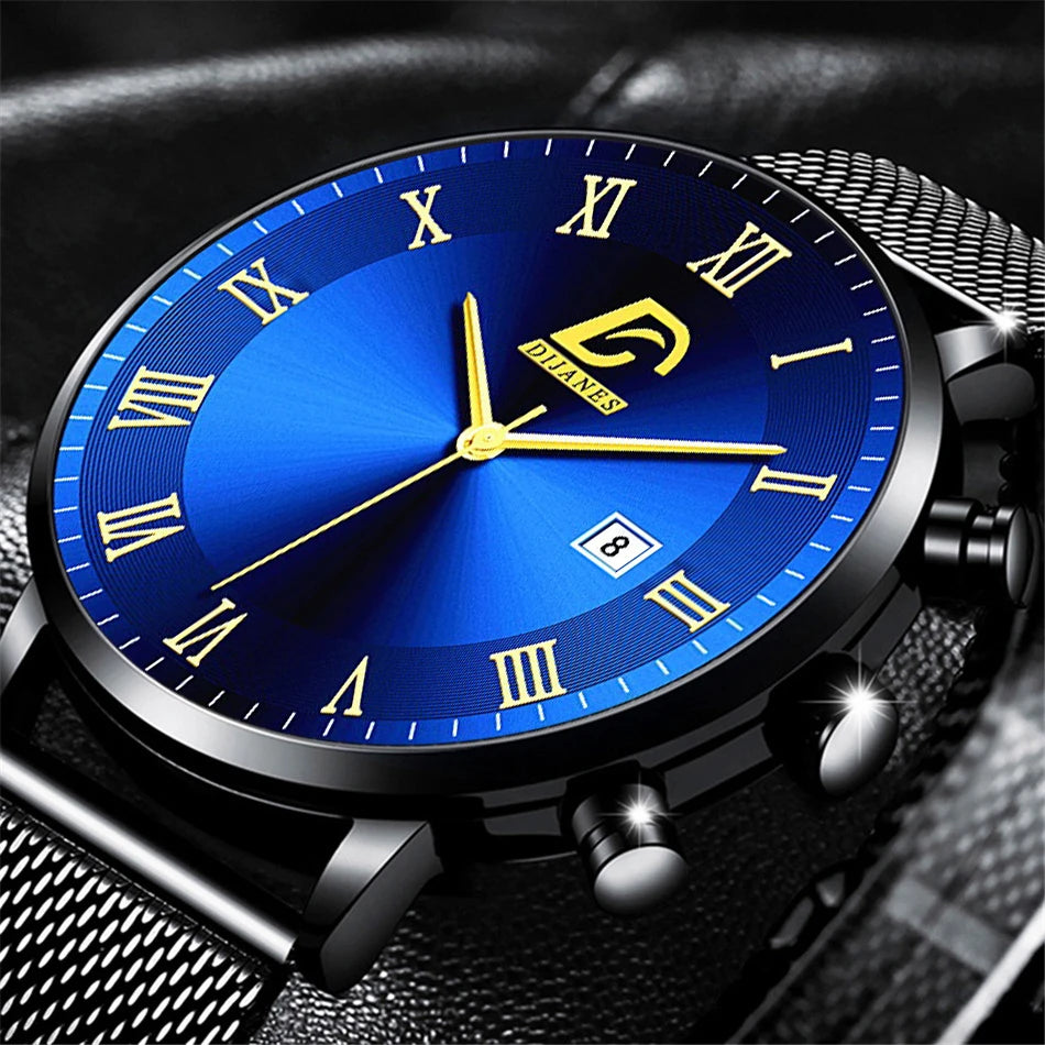 Luxury Fashion Mens Minimalist Watches Luxury Quartz Watch Men Business Casual Clock reloj hombre