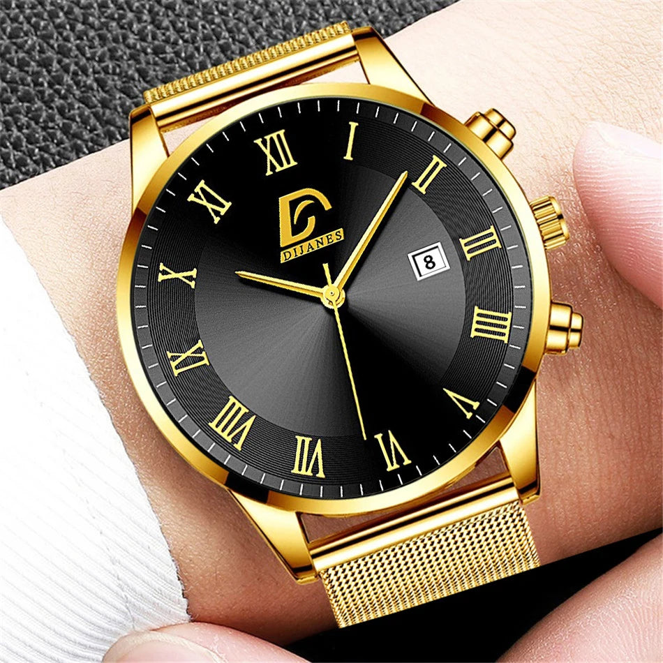 Luxury Fashion Mens Minimalist Watches Luxury Quartz Watch Men Business Casual Clock reloj hombre