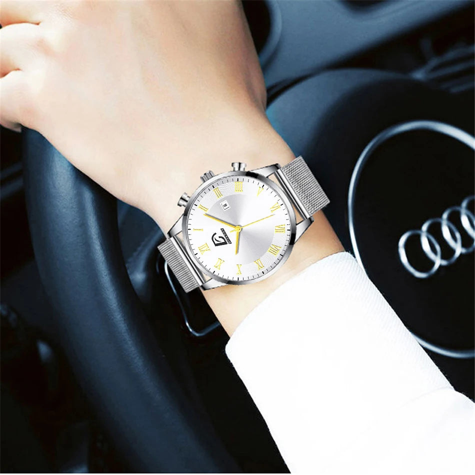 Luxury Fashion Mens Minimalist Watches Luxury Quartz Watch Men Business Casual Clock reloj hombre