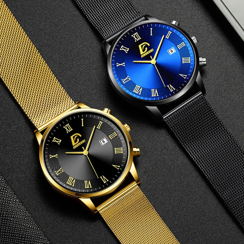 Luxury Fashion Mens Minimalist Watches Luxury Quartz Watch Men Business Casual Clock reloj hombre