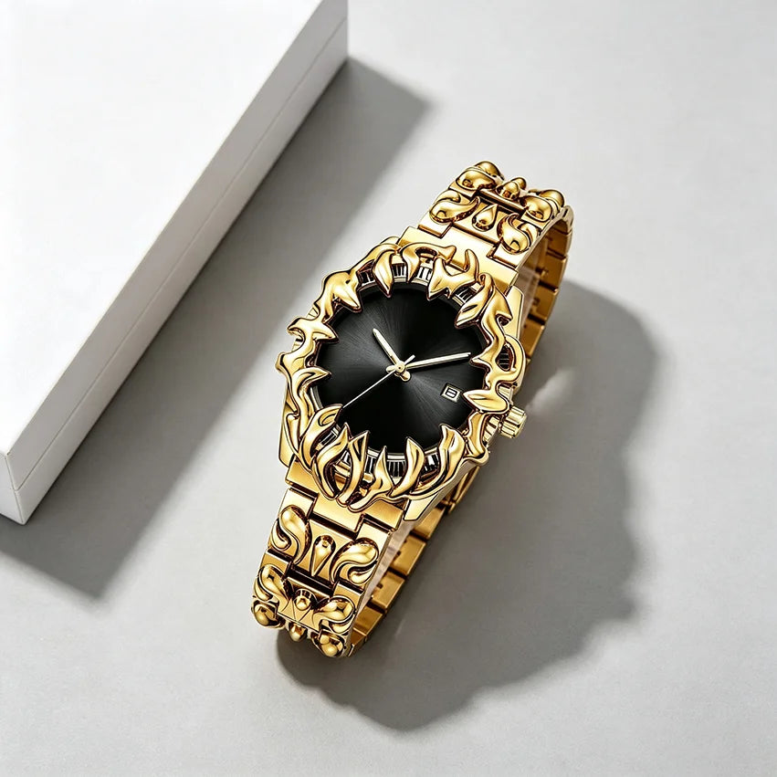 Classic Retro Claw Alabaster Y2K Watch for Men European American Fashion Cool Alien Advanced Design