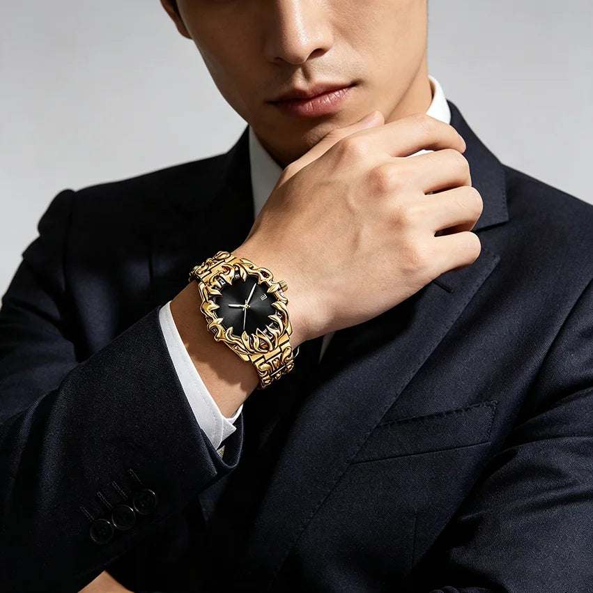 Classic Retro Claw Alabaster Y2K Watch for Men European American Fashion Cool Alien Advanced Design