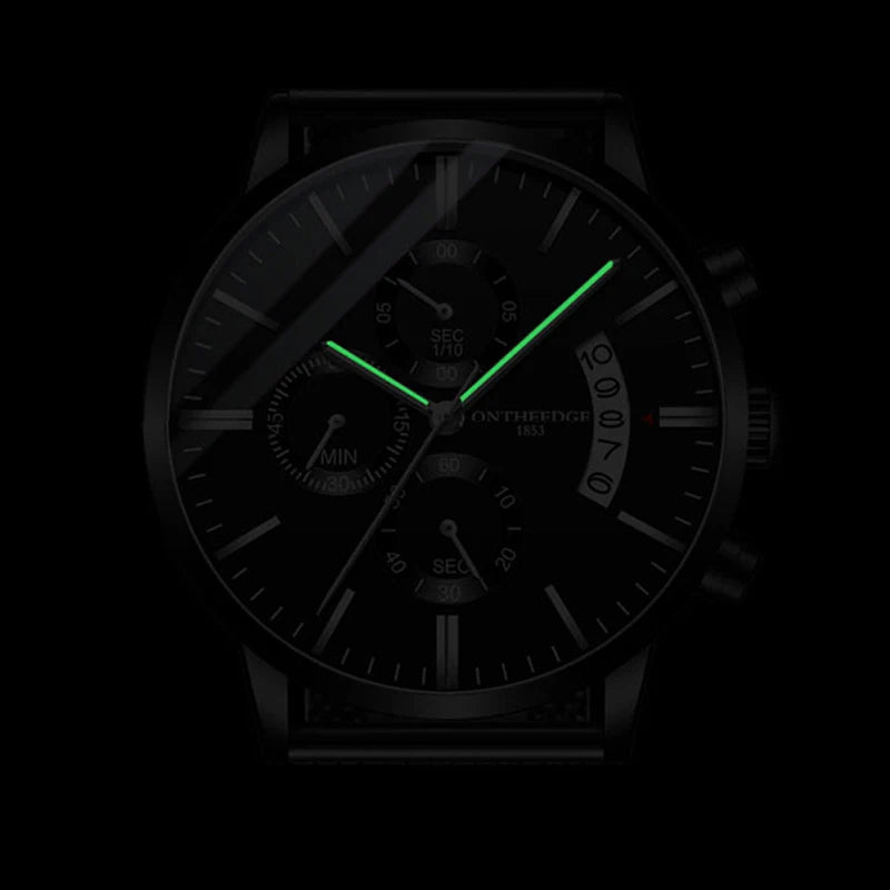 Quartz Men's Watch Top Fashion Timing Men's Watch Waterproof Design Luminous Leisure Date Luxury Men's Business Watch