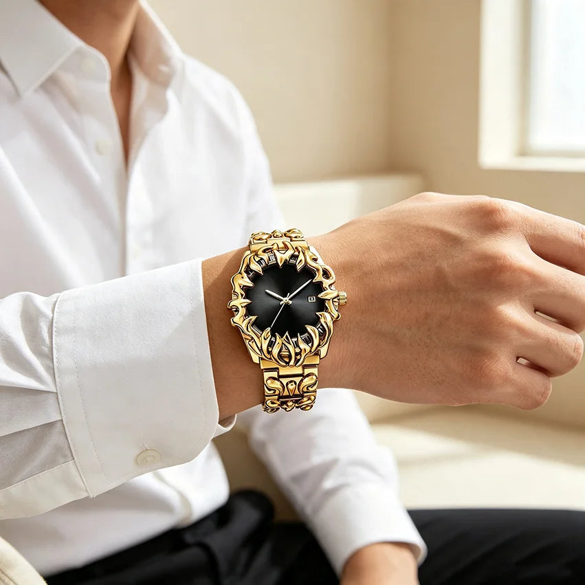 Classic Retro Claw Alabaster Y2K Watch for Men European American Fashion Cool Alien Advanced Design