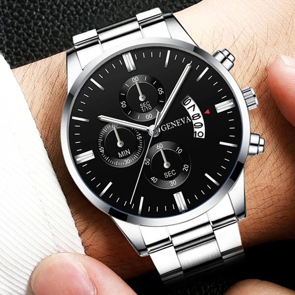Fashion Men Watch Luxury Calendar Quartz Wrist Watch Mens Business Watches for Man Clock Montre Homme