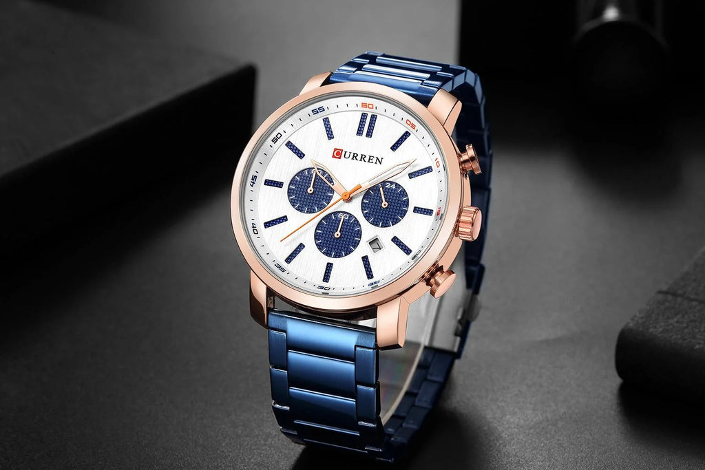 CURREN Watch For Men Top Brand Quartz WristWatches Simple Multi Functional Waterproof 30M Stainless Steel Belt Men Watch 8315