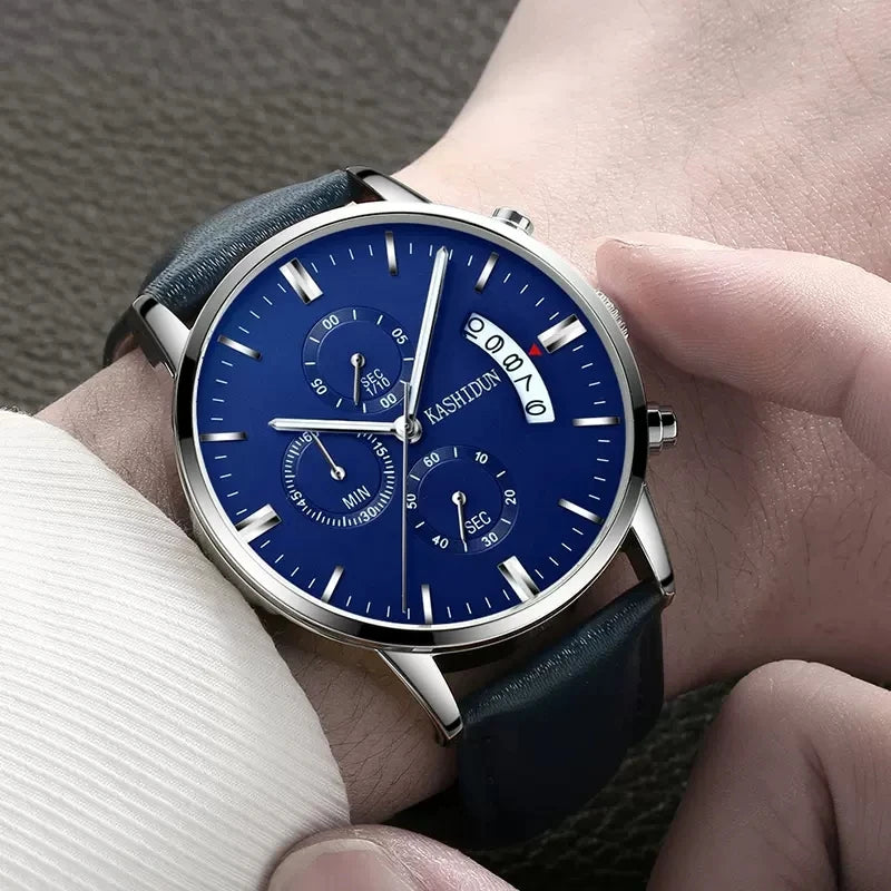 Quartz Men's Watch Top Fashion Timing Men's Watch Waterproof Design Luminous Leisure Date Luxury Men's Business Watch