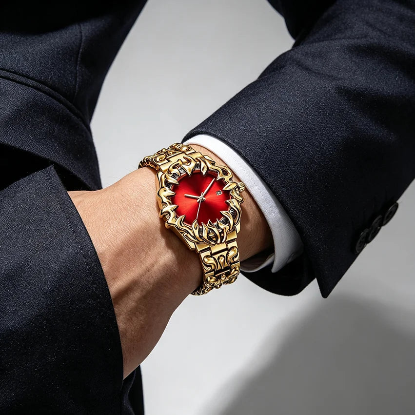 Classic Retro Claw Alabaster Y2K Watch for Men European American Fashion Cool Alien Advanced Design