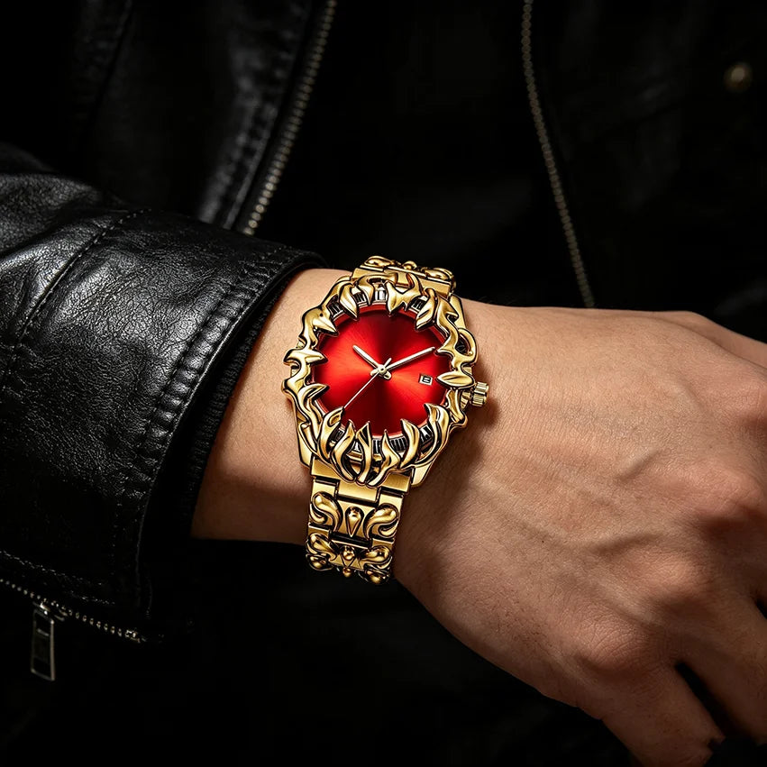 Classic Retro Claw Alabaster Y2K Watch for Men European American Fashion Cool Alien Advanced Design