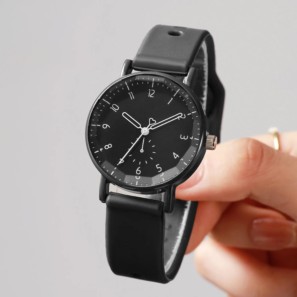 Fashion Arabic Dial Women Quartz Watch Silicone Band Ladies Wristwatches Girls Clock Reloj Mujer (Without Box)