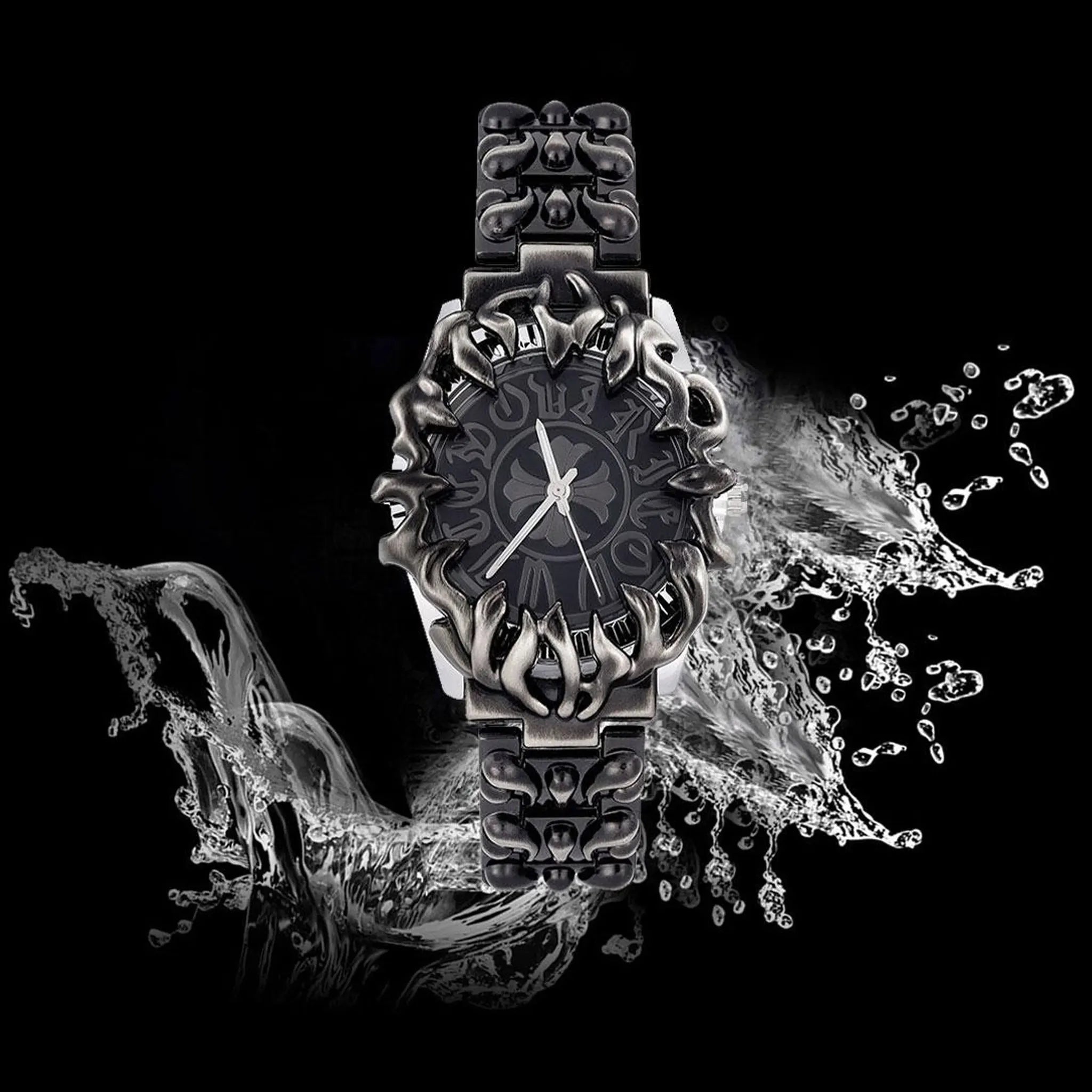 Original Quartz Watch Retro Croco Iris Shape Claw Watch Alabaster Style Retro Y2K European American Hip Hop Luxury Men Watch