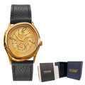 Style Millenary Watch Men Gold Asymmetric Oval Dial Y2K Leather Strap Luxury Casual Dress Wristwatch for Ladies