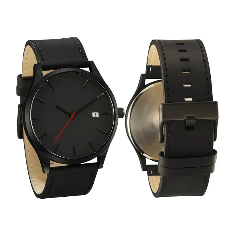 Casual Leather Sports Man Watch Top Brand Fashion Analog Men's Quartz Wristwatch Simple Military Male Clock reloj para hombre