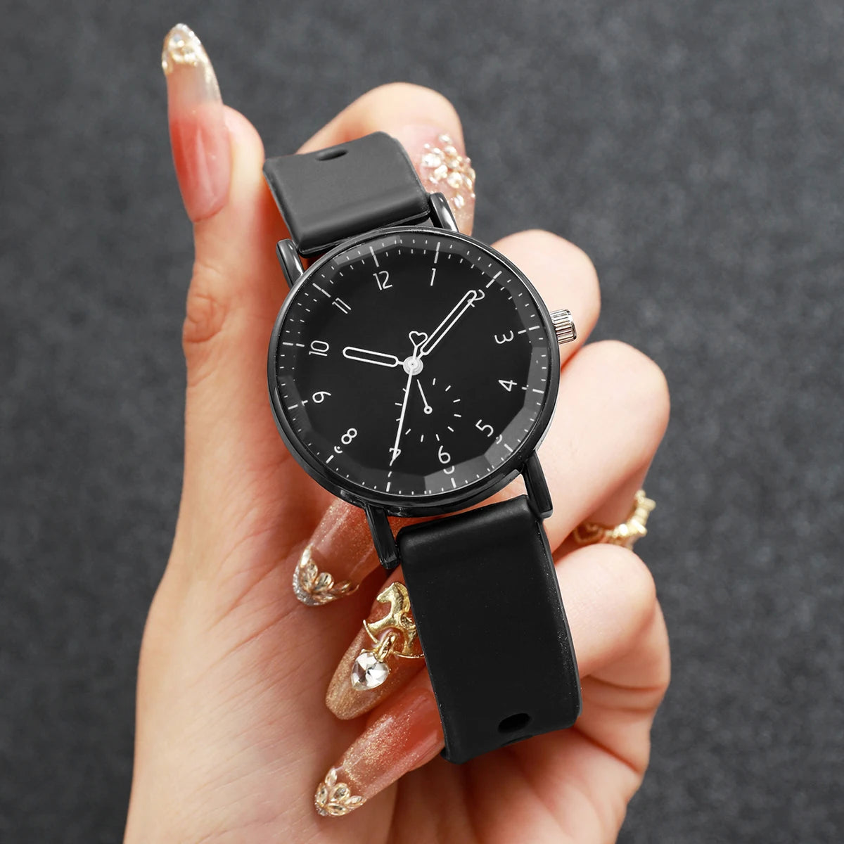 Fashion Arabic Dial Women Quartz Watch Silicone Band Ladies Wristwatches Girls Clock Reloj Mujer (Without Box)