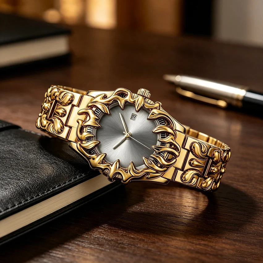 Classic Retro Claw Alabaster Y2K Watch for Men European American Fashion Cool Alien Advanced Design