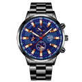 2023 Mens Watches Fashion Luxury Men Black Stainless Steel Quartz Wristwatch Man Business Casual Leather Watch relogio masculino