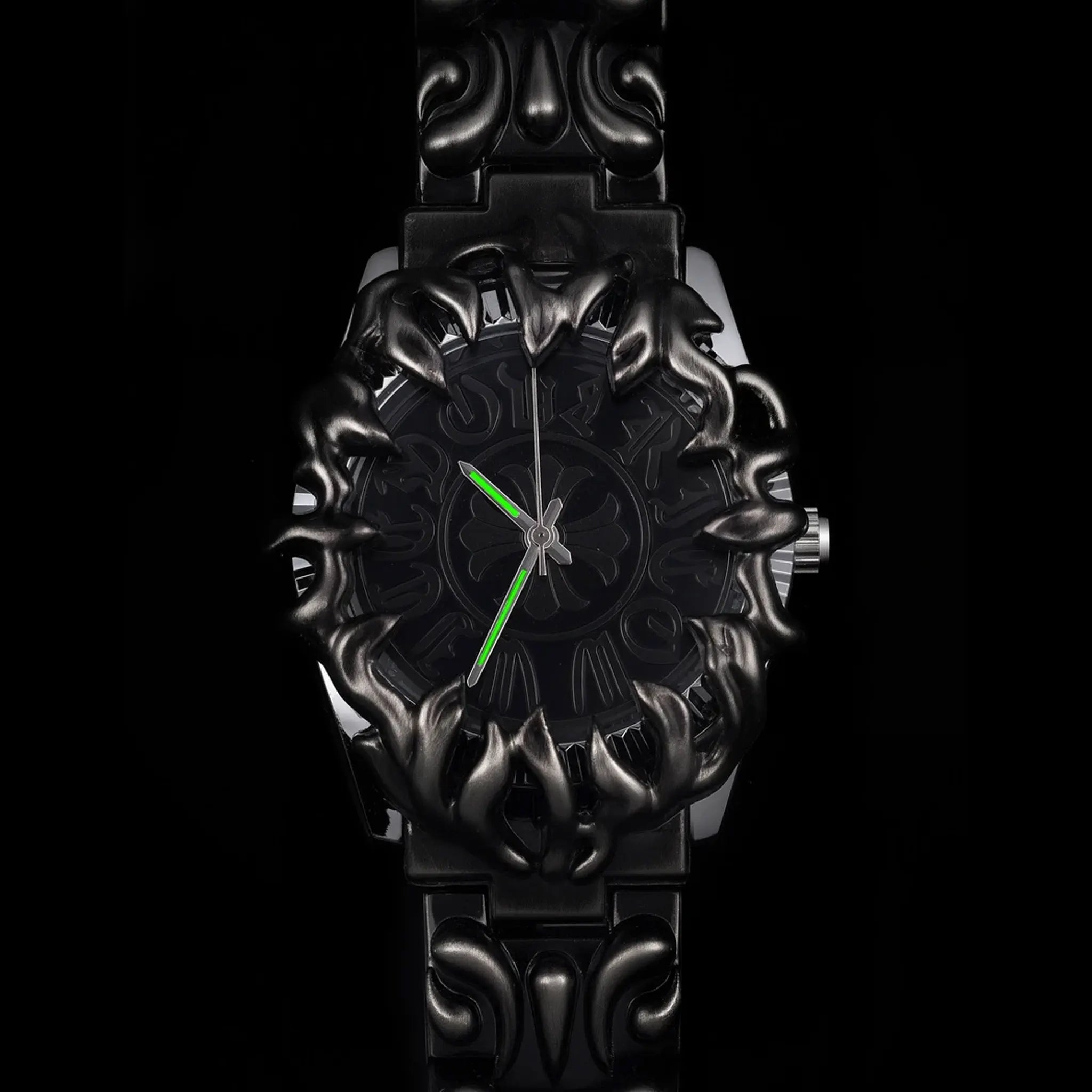 Original Quartz Watch Retro Croco Iris Shape Claw Watch Alabaster Style Retro Y2K European American Hip Hop Luxury Men Watch