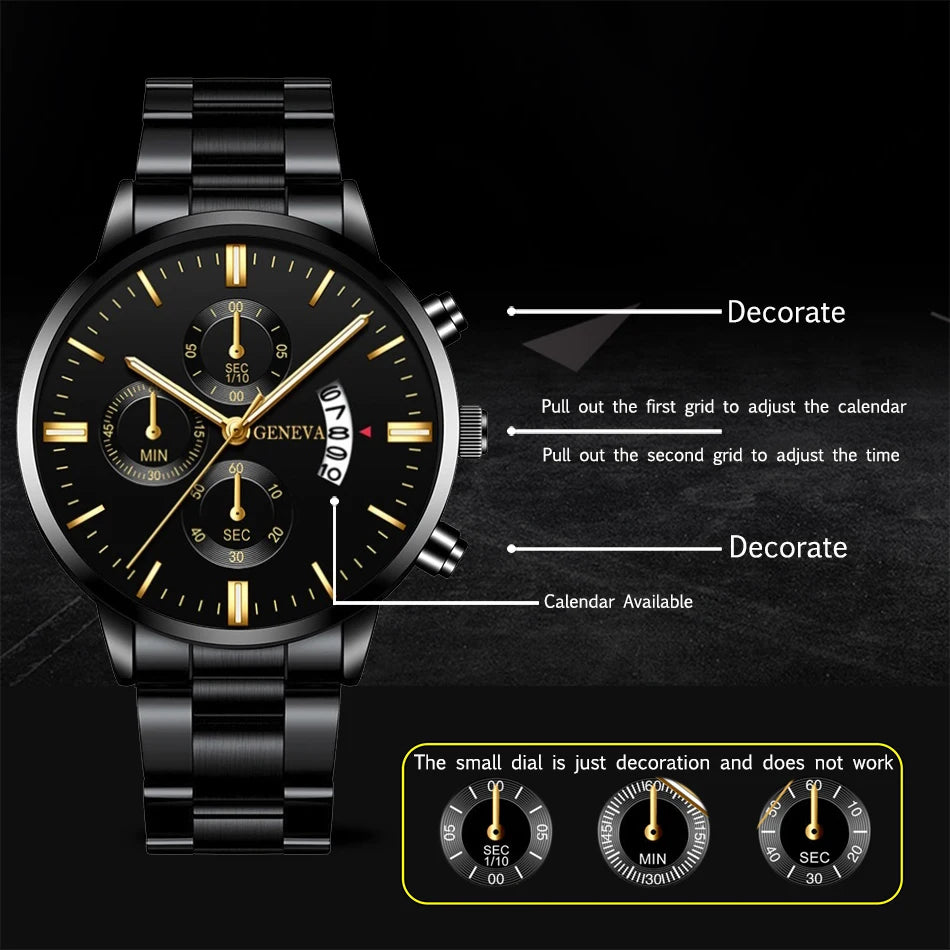 Fashion Men Watch Luxury Calendar Quartz Wrist Watch Mens Business Watches for Man Clock Montre Homme