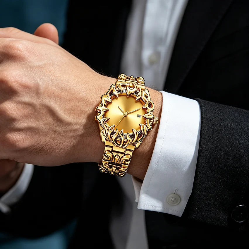 Classic Retro Claw Alabaster Y2K Watch for Men European American Fashion Cool Alien Advanced Design