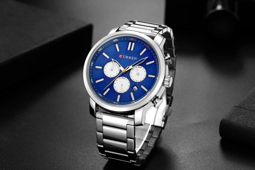 CURREN Watch For Men Top Brand Quartz WristWatches Simple Multi Functional Waterproof 30M Stainless Steel Belt Men Watch 8315