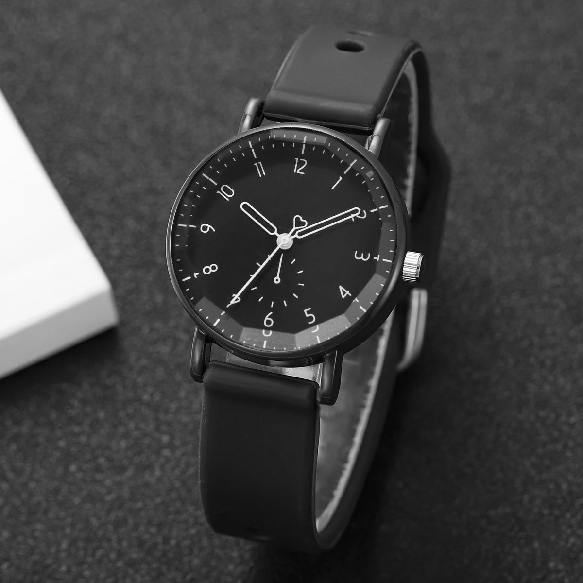 Fashion Arabic Dial Women Quartz Watch Silicone Band Ladies Wristwatches Girls Clock Reloj Mujer (Without Box)