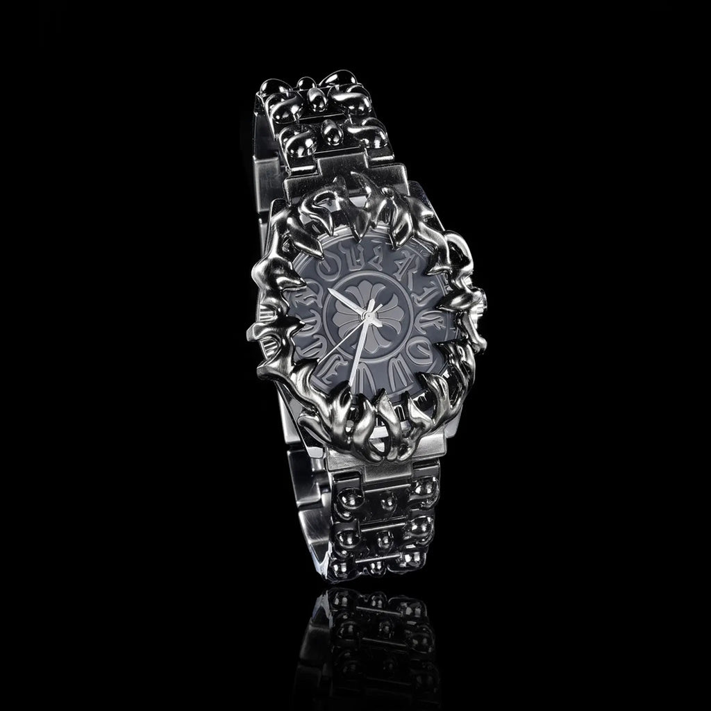 Original Quartz Watch Retro Croco Iris Shape Claw Watch Alabaster Style Retro Y2K European American Hip Hop Luxury Men Watch