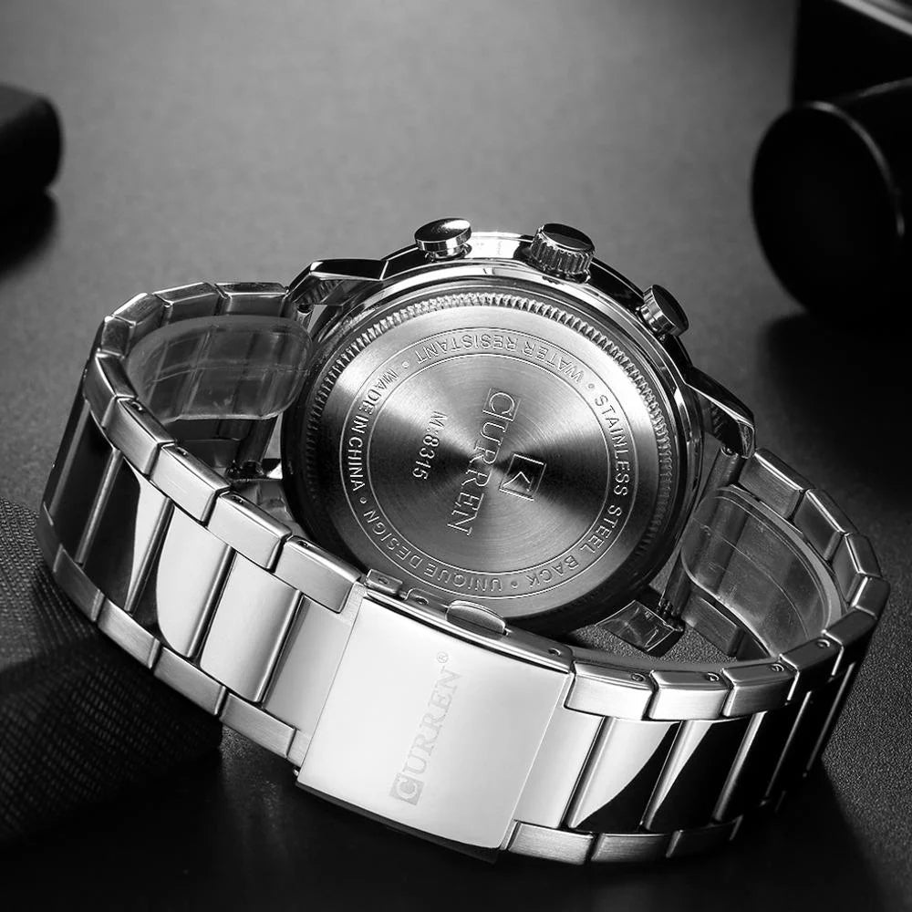 CURREN Watch For Men Top Brand Quartz WristWatches Simple Multi Functional Waterproof 30M Stainless Steel Belt Men Watch 8315