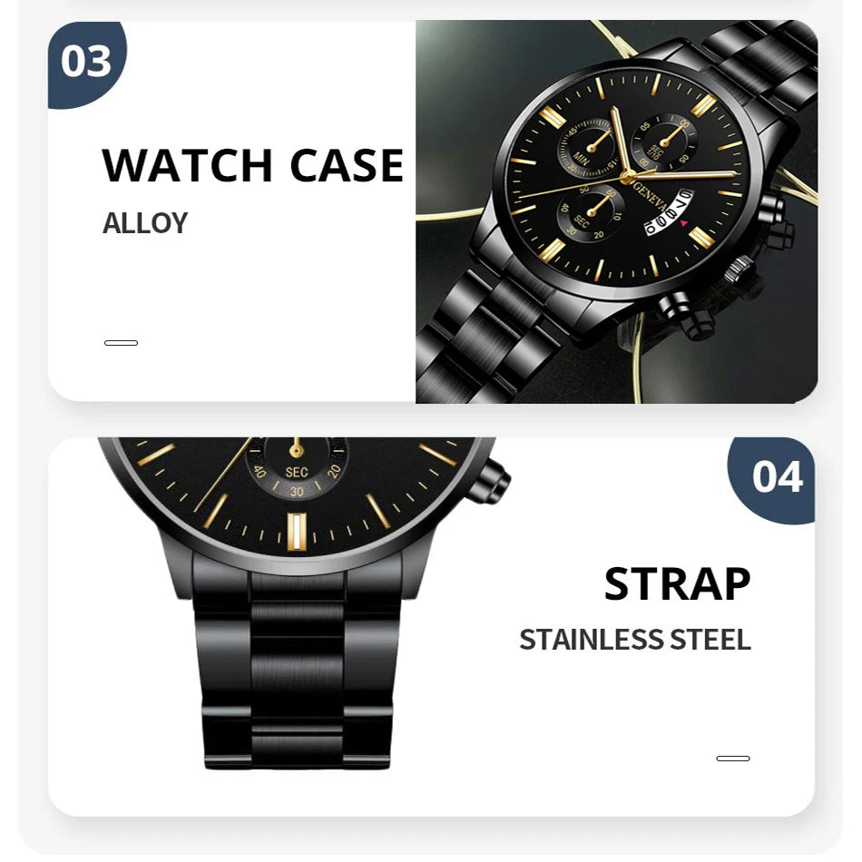 Fashion Men Watch Luxury Calendar Quartz Wrist Watch Mens Business Watches for Man Clock Montre Homme