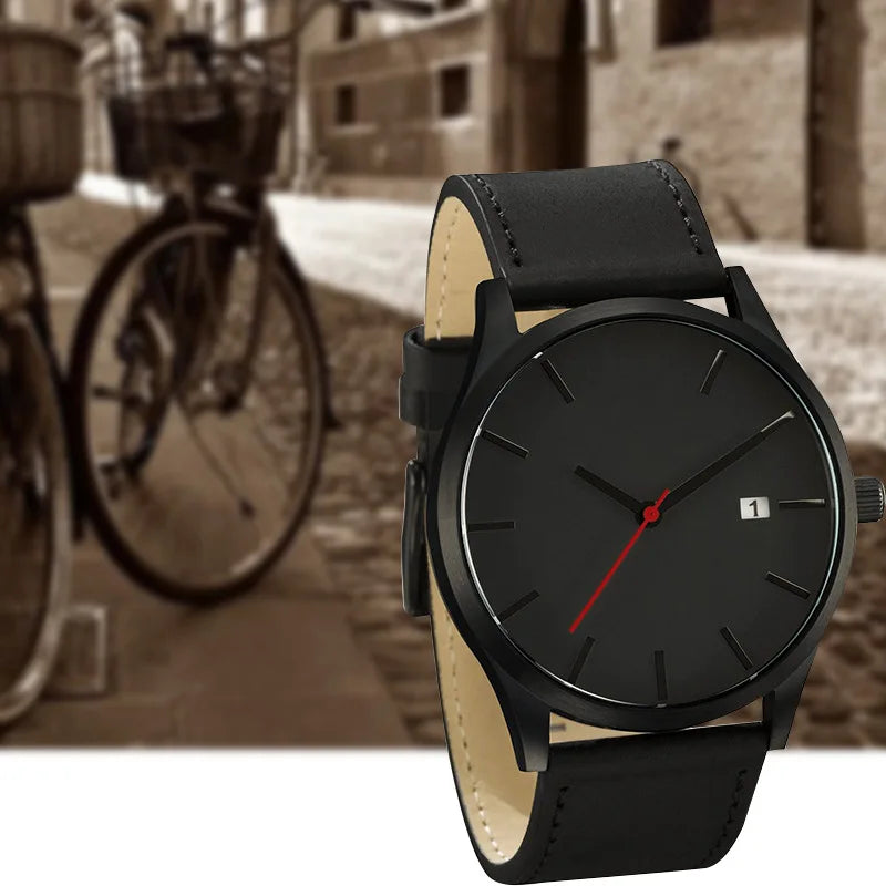 Casual Leather Sports Man Watch Top Brand Fashion Analog Men's Quartz Wristwatch Simple Military Male Clock reloj para hombre