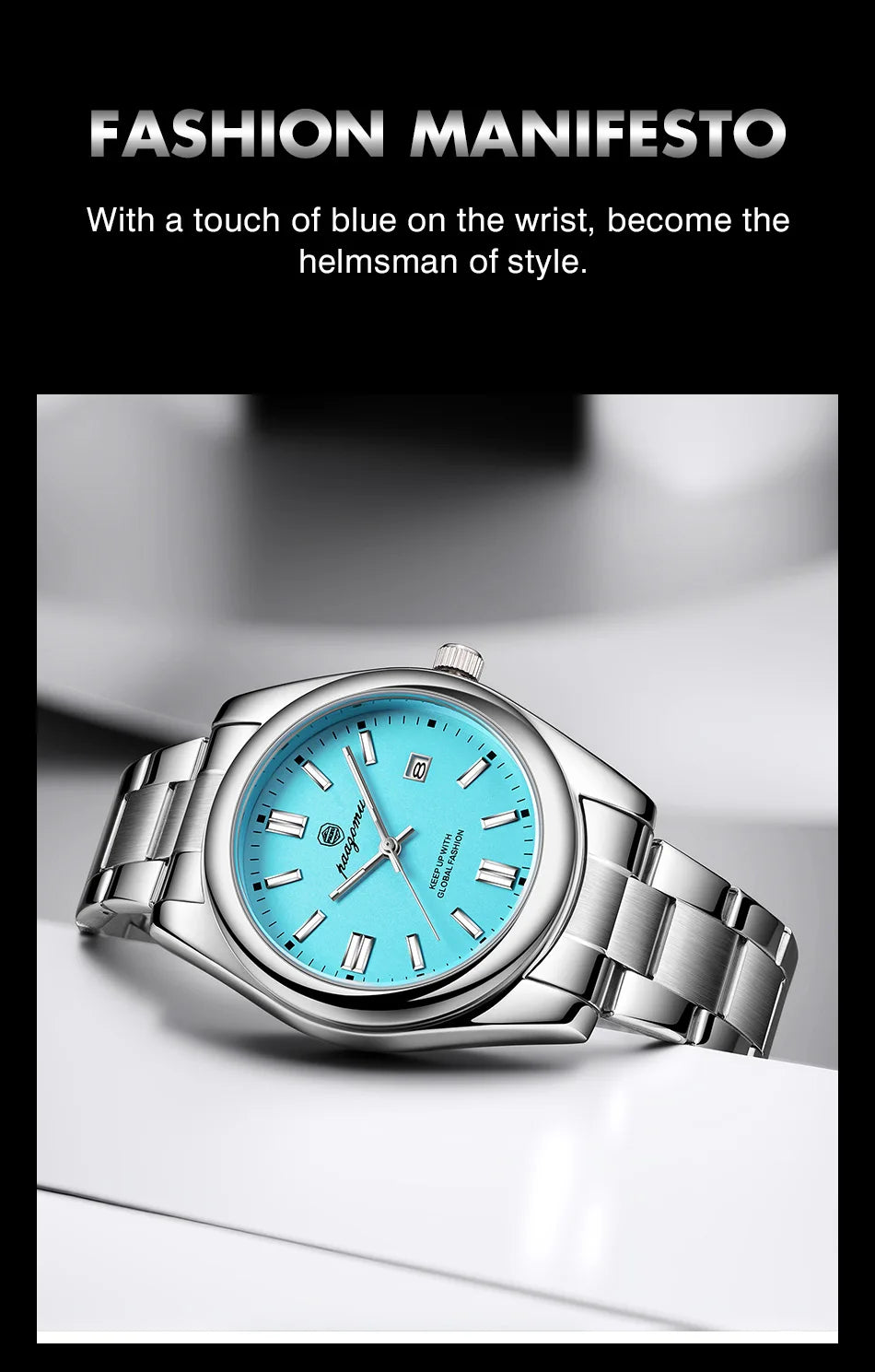 PAAZOMU Brand Luxury Men's Watch StainlessSteel Waterproof Date Quartz WristWatch Business Fashion Clock Best Gift For Men Reloj