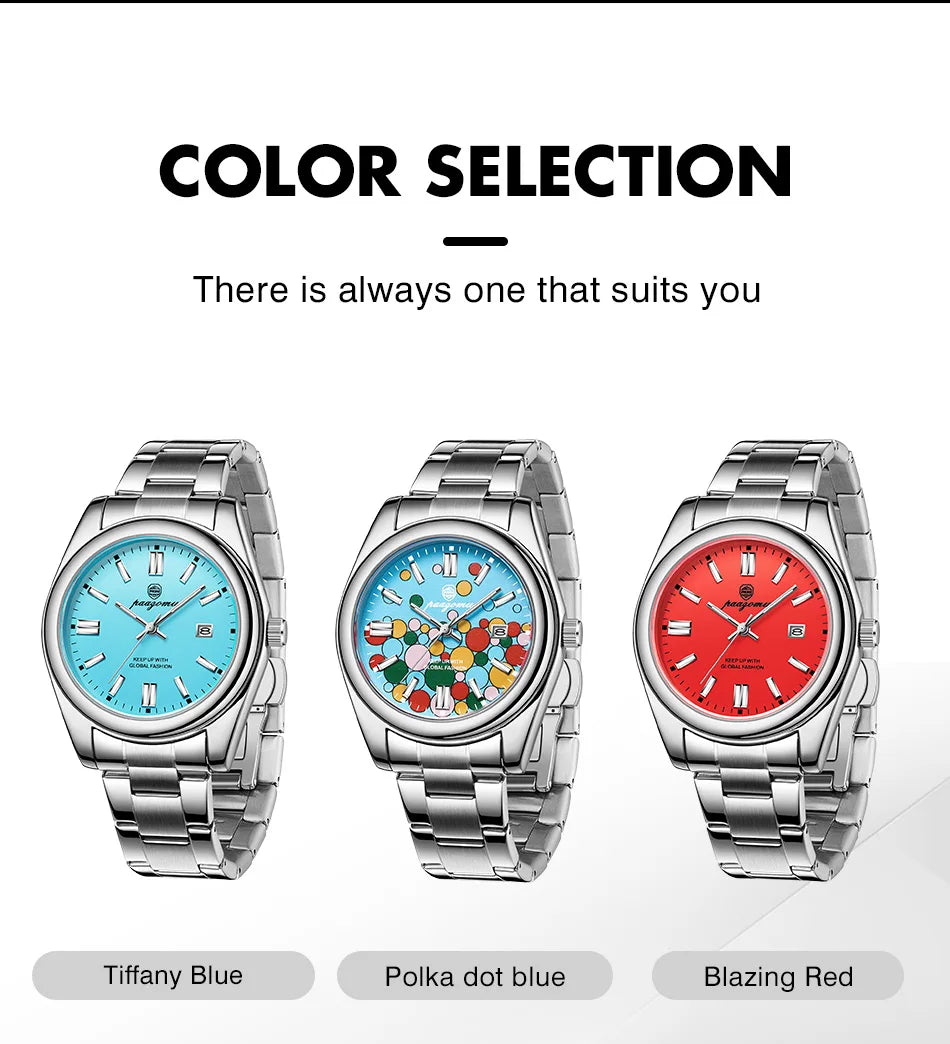 PAAZOMU Brand Luxury Men's Watch StainlessSteel Waterproof Date Quartz WristWatch Business Fashion Clock Best Gift For Men Reloj