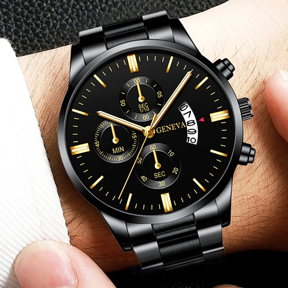 Fashion Men Watch Luxury Calendar Quartz Wrist Watch Mens Business Watches for Man Clock Montre Homme