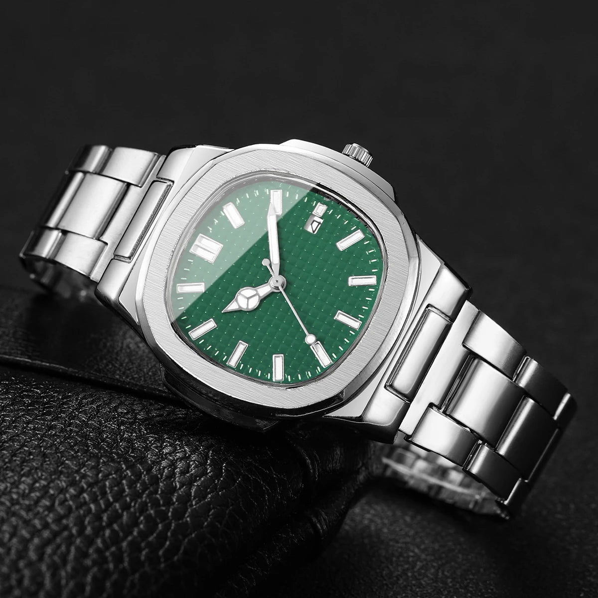 Luxury Square Men Business Watches Simple Calendar Quartz Watch for Mens Clock Relogio Masculino（Without Box）