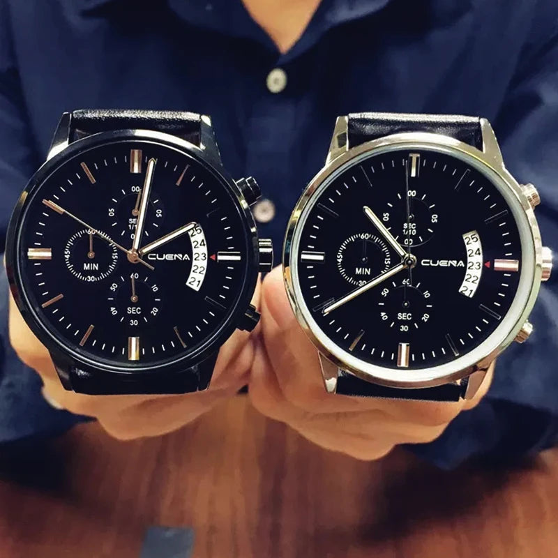 Quartz Men's Watch Top Fashion Timing Men's Watch Waterproof Design Luminous Leisure Date Luxury Men's Business Watch